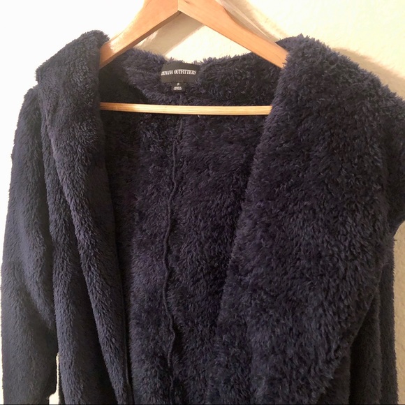 Warm Fuzzy Dark Blue Coat - Picture 3 of 5